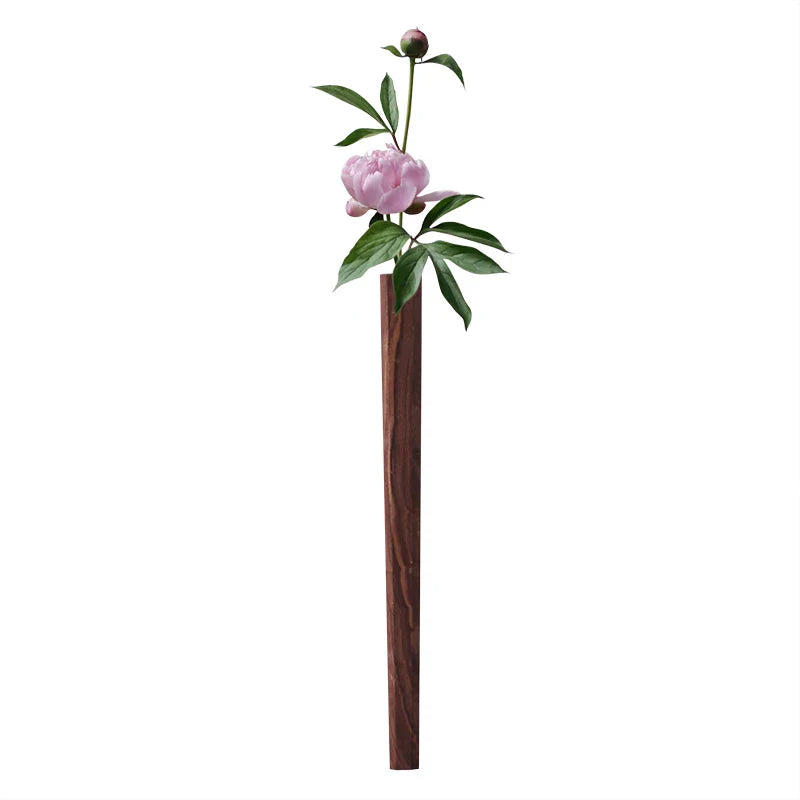 Handmade Nordic Wooden Wall Vase for Plants - Vase