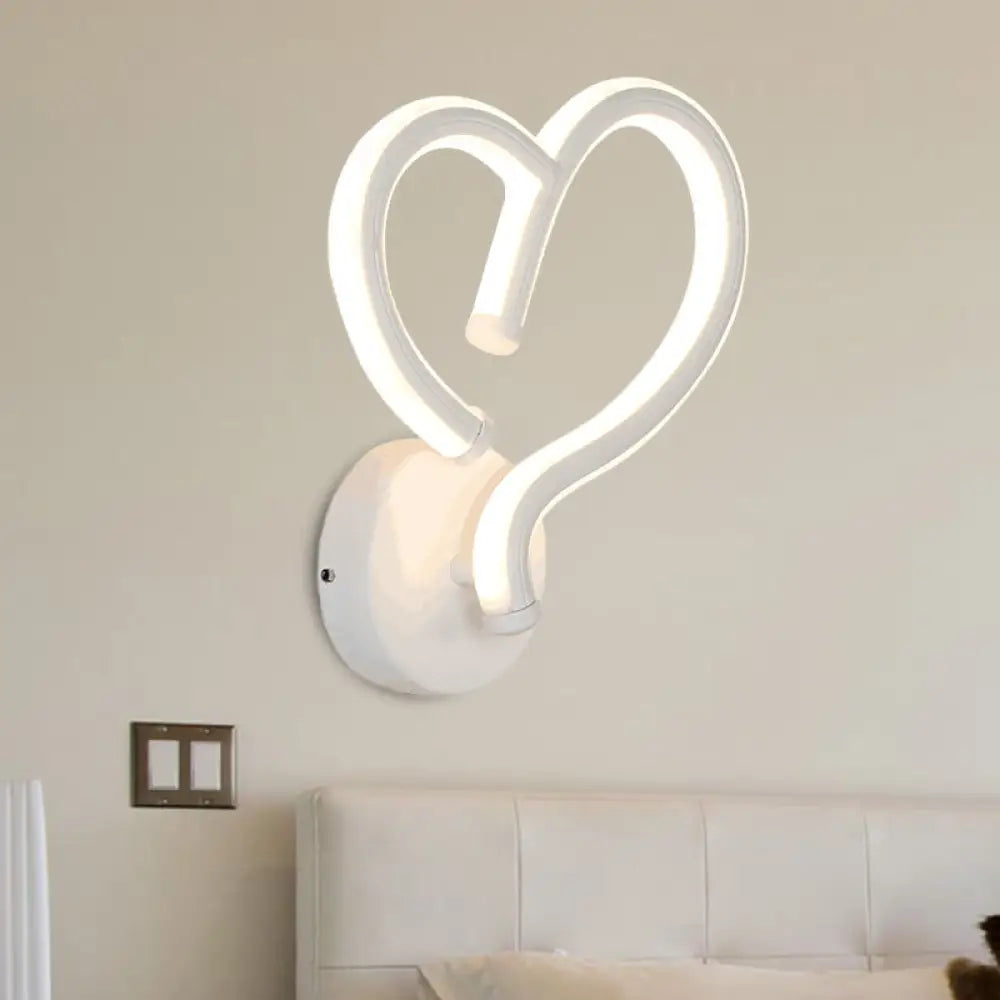 DecorBites™ Heart-Shaped LED Acrylic Wall Sconce in Warm/White Light - Contemporary Design