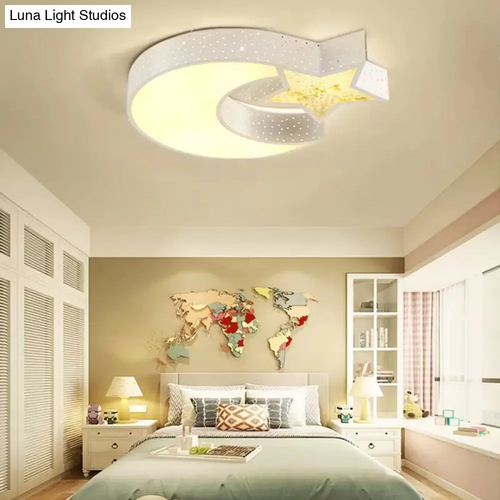 DecorBites™ DecorBites™ Hollow Star Moon LED Ceiling Light for Kids' Study Room