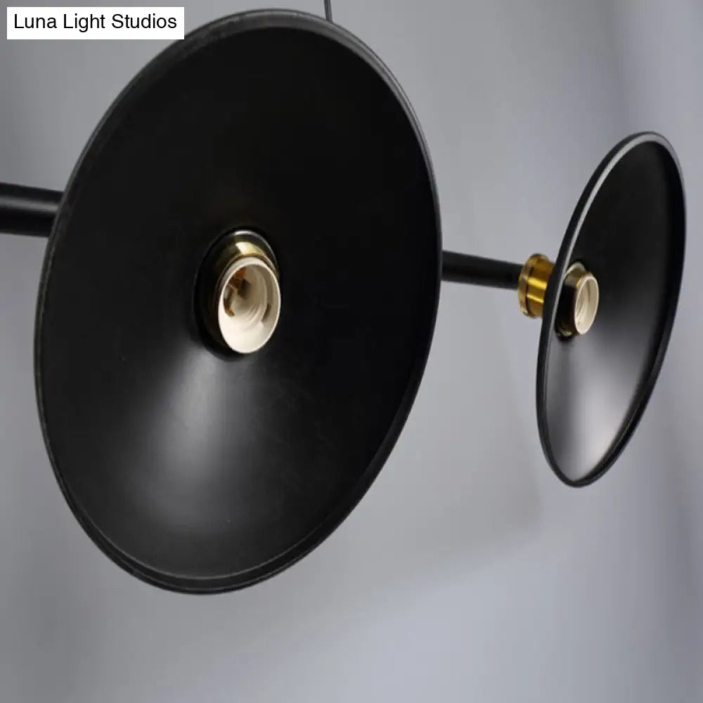 DecorBites™ Industrial Black 3-Light Metal Island Pendant with Cone Shade - Perfect for Restaurant Lighting
