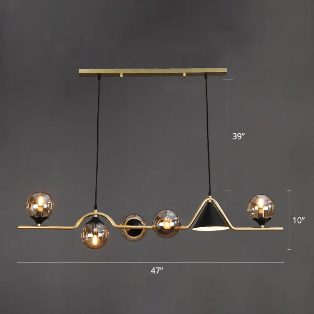 Lámpara colgante DecorBites™ de cristal color marfil: luminaria geométrica y contemporánea para restaurantes.