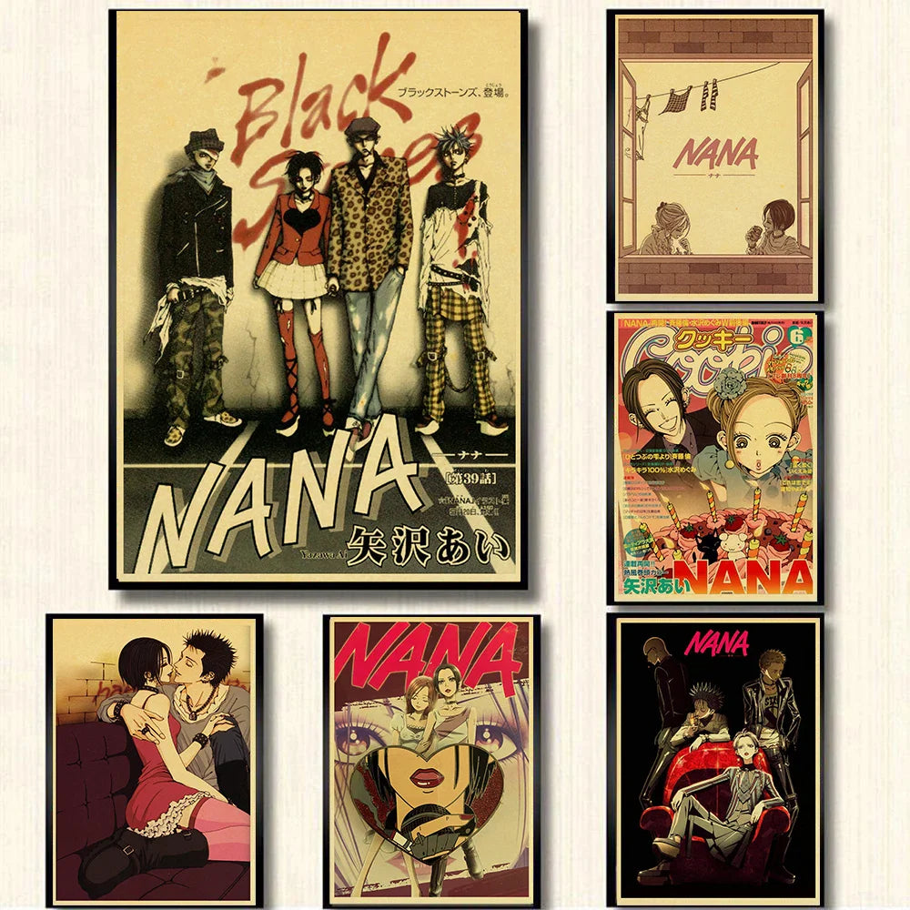 ’Japanese Anime NANA Retro Kraft Paper Posters’ - Posters