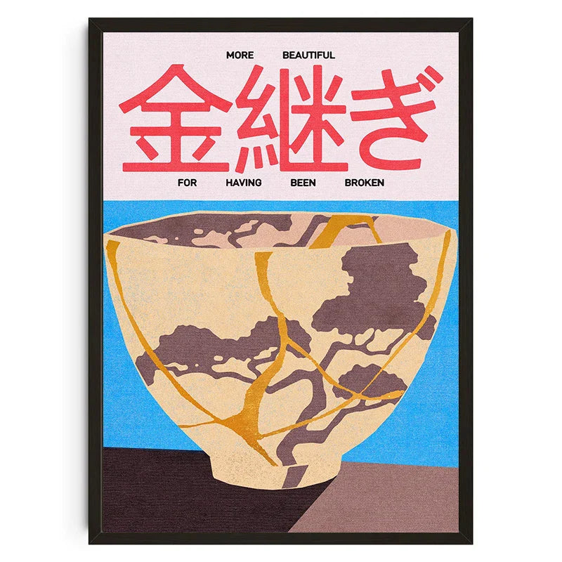 Japanese Koi Cat Canvas Wall Art - Posters