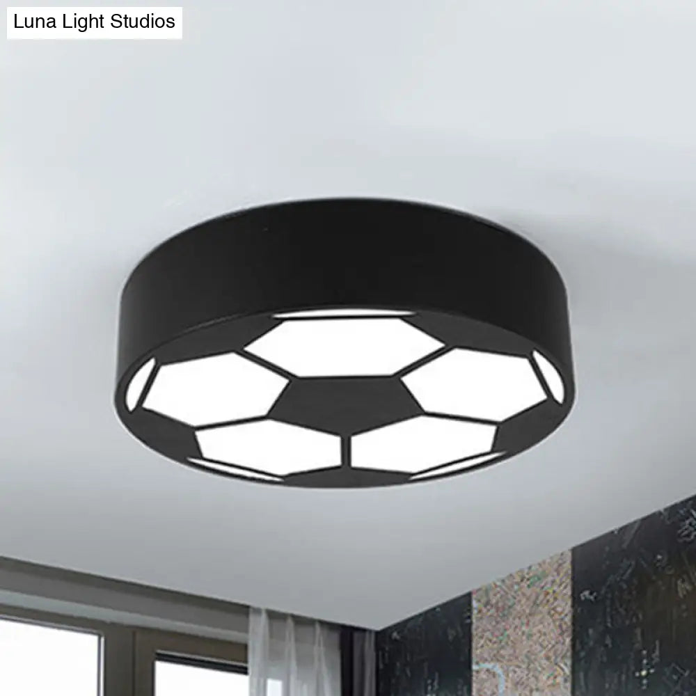 DecorBites™ DecorBites™ Kid's Bedroom Acrylic Flat Football Ceiling Mount Light - Sports Theme Ceiling Lamp