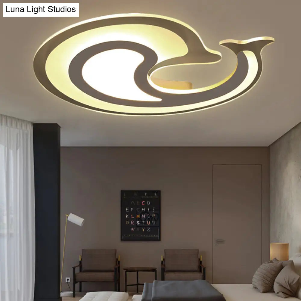 Lámpara de techo DecorBites™ para niños, con forma de caracol de dibujos animados, diseño a rayas blancas, ideal para la habitación infantil.