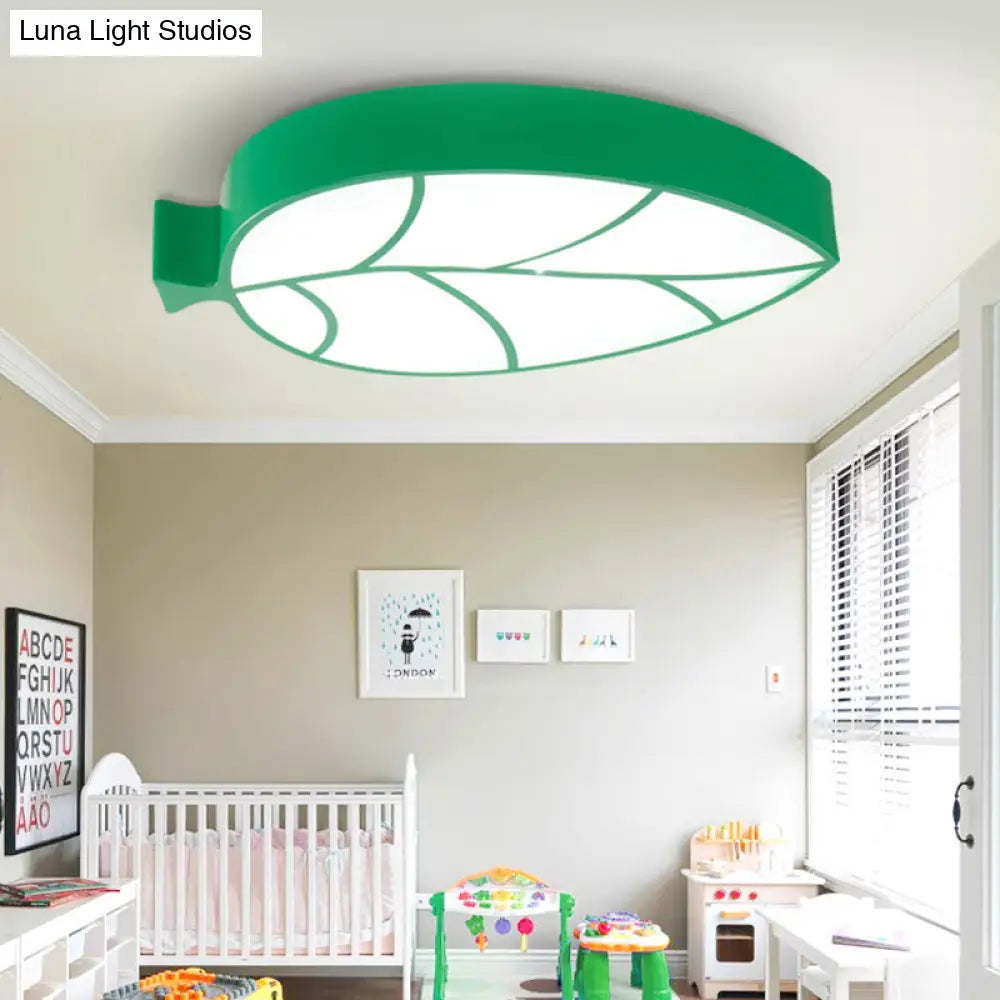 DecorBites™ DecorBites™ Kid's Leaf LED Ceiling Lamp - Cartoon Acrylic Metal Flush Mount Light