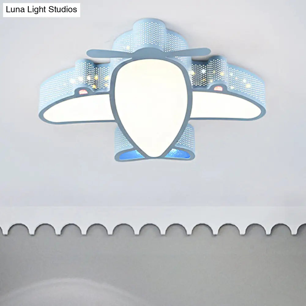 DecorBites™ DecorBites™ LED Cartoon Ceiling Lamp for Boys Bedroom - Acrylic and Metal Plane Flush Mount Light with Eye-Caring Design