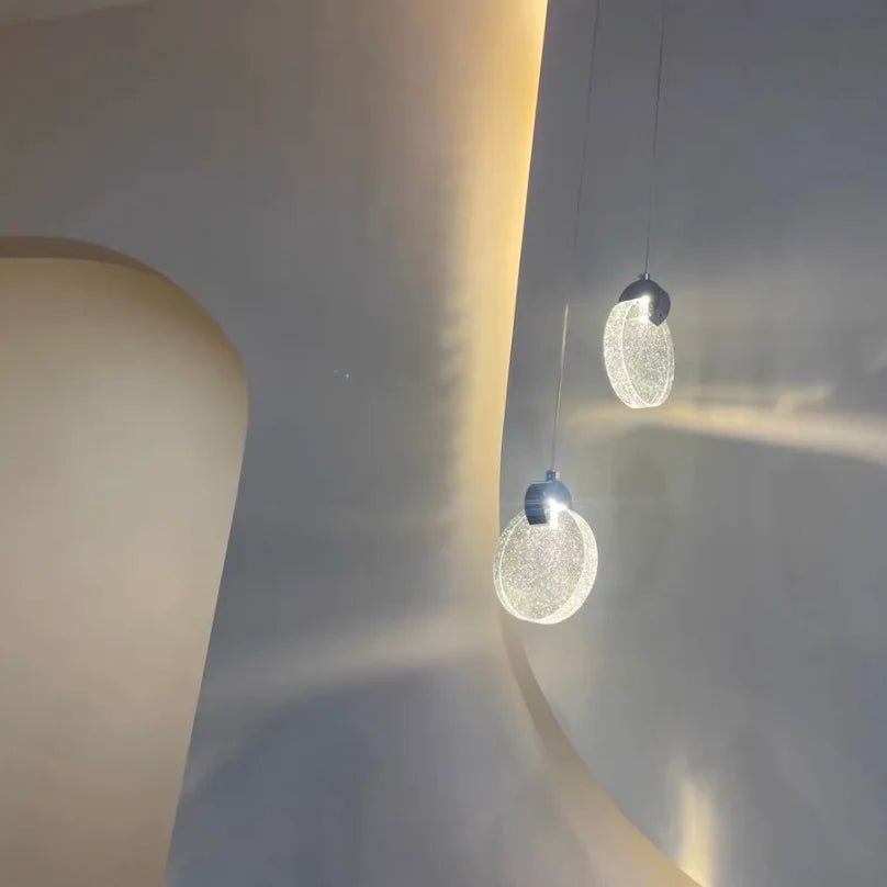 LED Crystal Pendant Light for Bedroom and Bathroom
