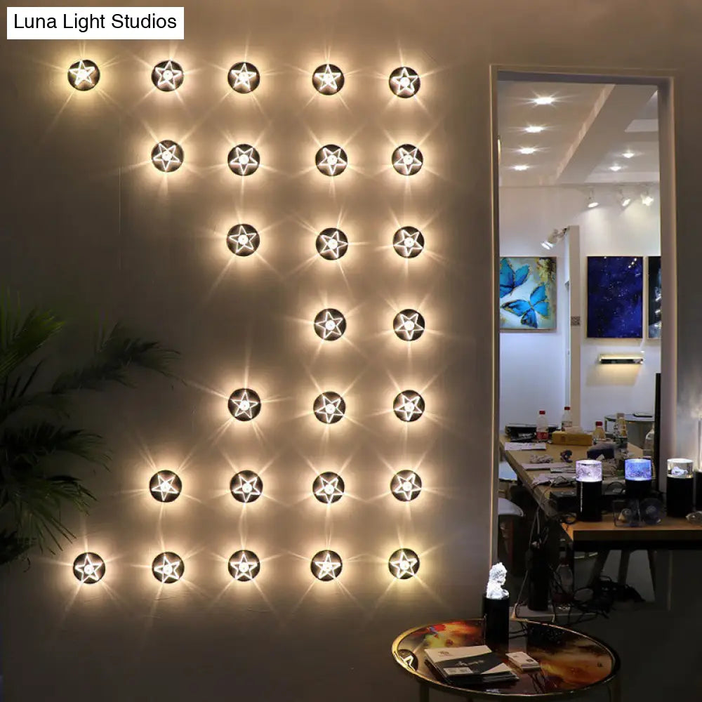 Lámpara de techo empotrada DecorBites™ Mini Star LED con pantalla de cristal: una solución de iluminación sencilla