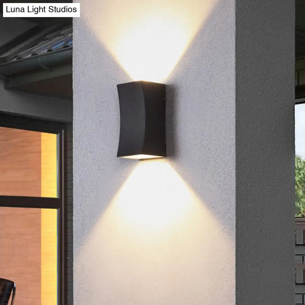 DecorBites™ LED Minimalist Metal Terrace Wall Mount Light in Black - Rectangular Shape for Modern Wall Lighting Ideas