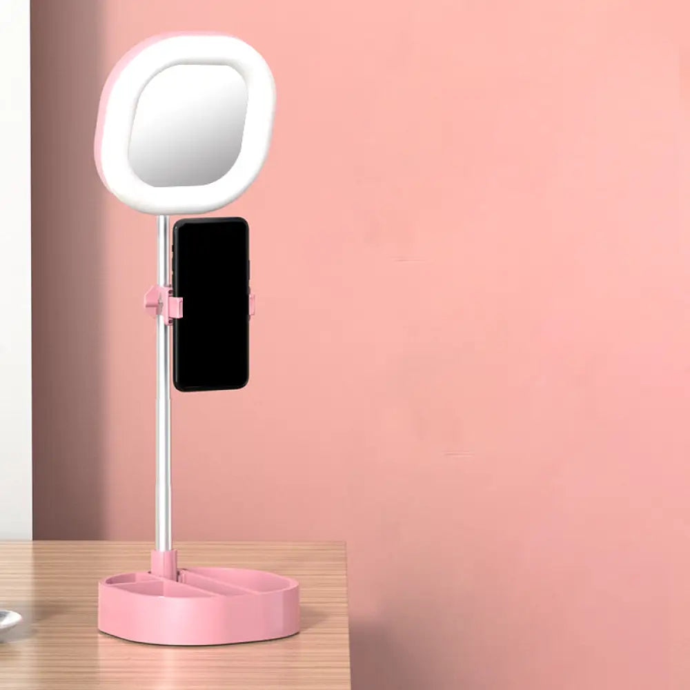 DecorBites™ LED Mirror Light - Metallic Black/Pink/Blue Finish, Simple Style, USB Port, Fill-in Lighting