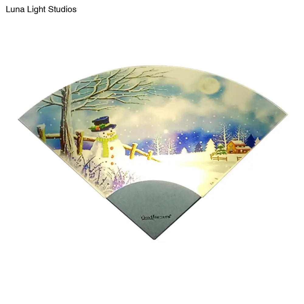 Lámpara de pared LED DecorBites™ con diseño de muñeco de nieve nórdico para decoración de dormitorio