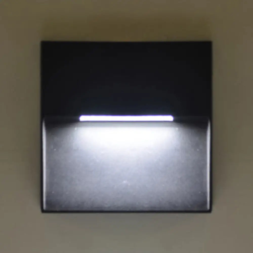 DecorBites™ DecorBites™ LED Porch Wall Sconce Lamp with Aluminum Shade - Black Sconce Lighting in White/Warm Light