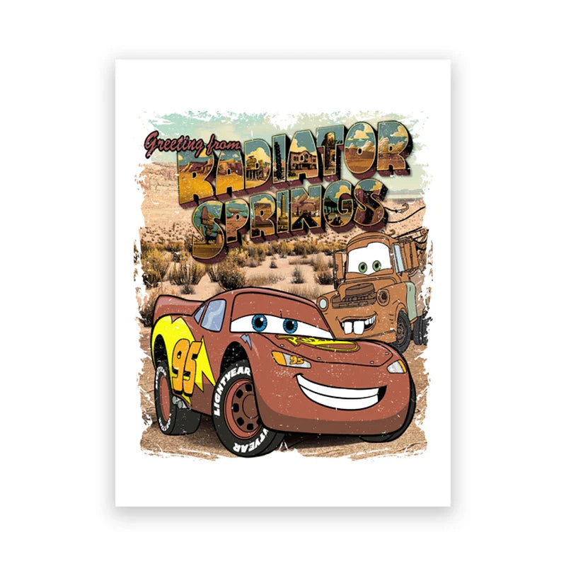 Lightning McQueen Cartoon Car Art Prints - PB29955 / 13x18 cm No Frame - Posters