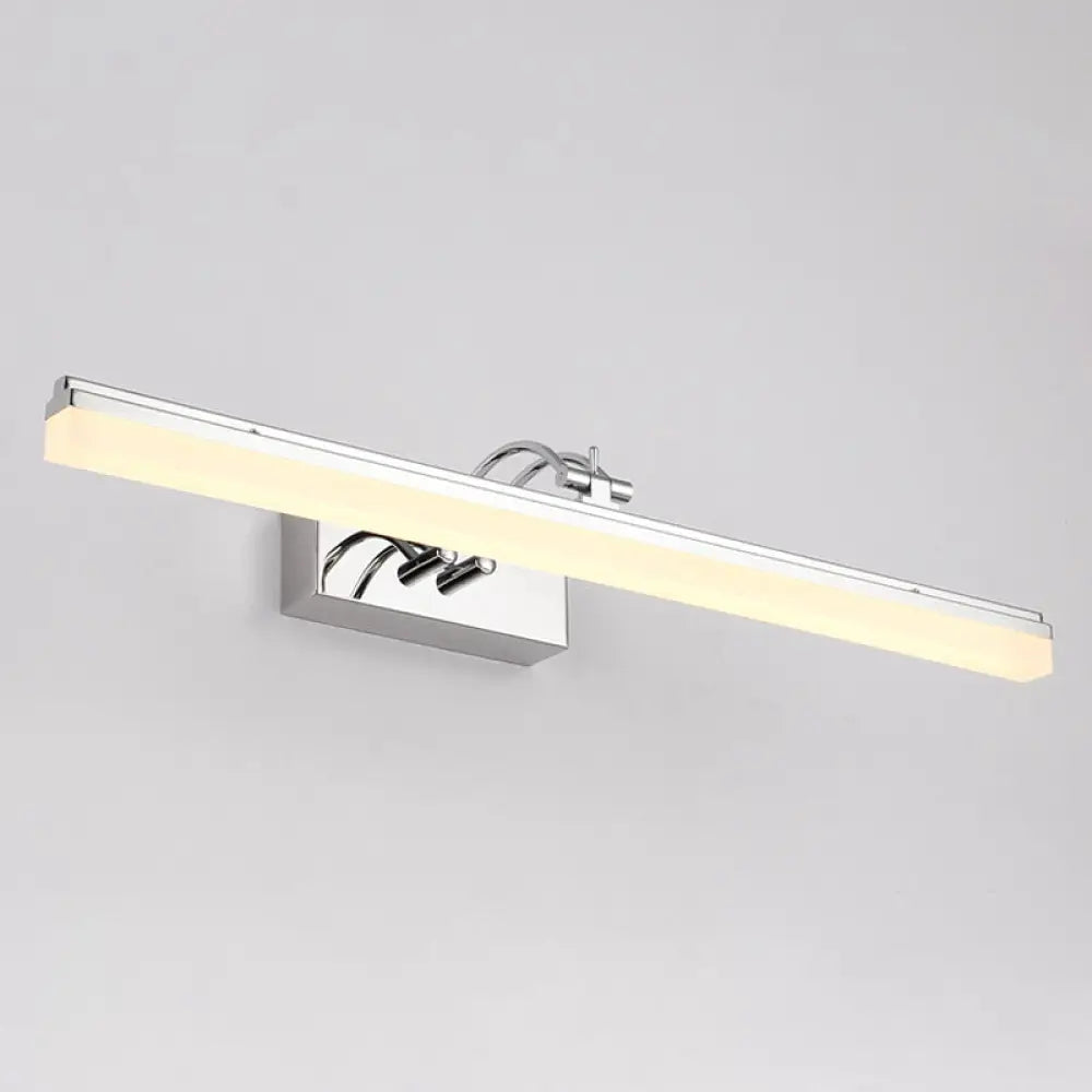 DecorBites™ Linear LED Vanity Light with Acrylic Shade in Warm/White, Silver Finish, 19"/23" Width