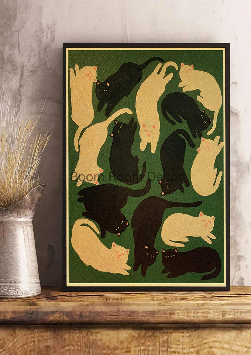 Lover Cat Paper Poster for Home Decor - Z163 25 / 30x21cm - Posters