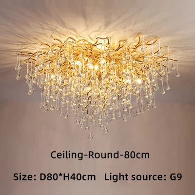 Luxury Crystal Chandelier for Home Decor - Ceiling Dia80cm / Warm White 3000K - Chandelier