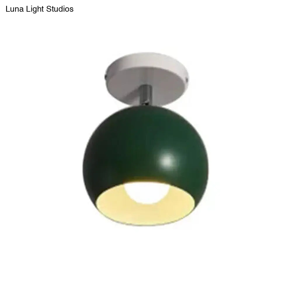 DecorBites™ DecorBites™ Macaron Style Ceiling Light - Rotatable Sphere Shade Metal Flush Mount for Hallway