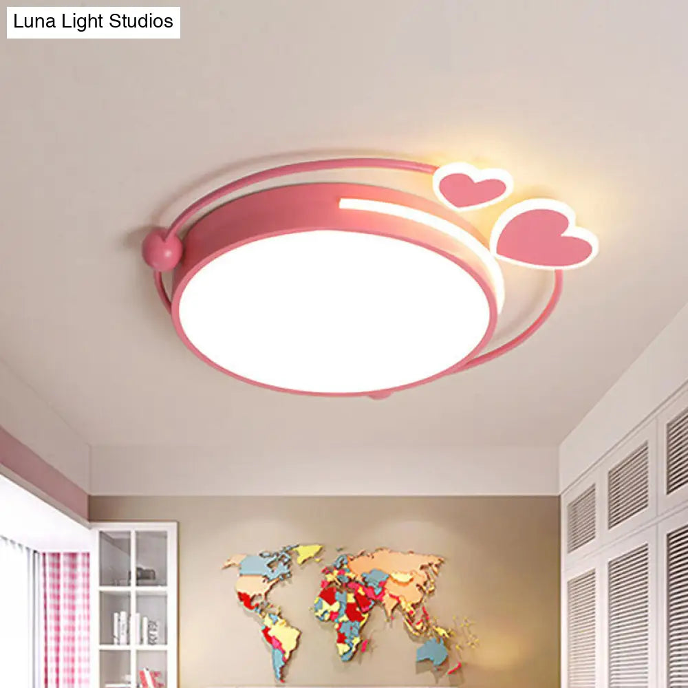 DecorBites™ DecorBites™ Macaroon Pink Heart LED Flush Mount Lamp - 16"/19.5" Width