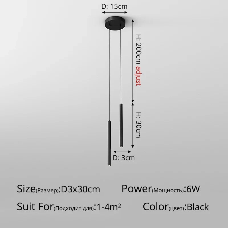 Minimalist Black and White Metal LED Pendant Light - Decorbites