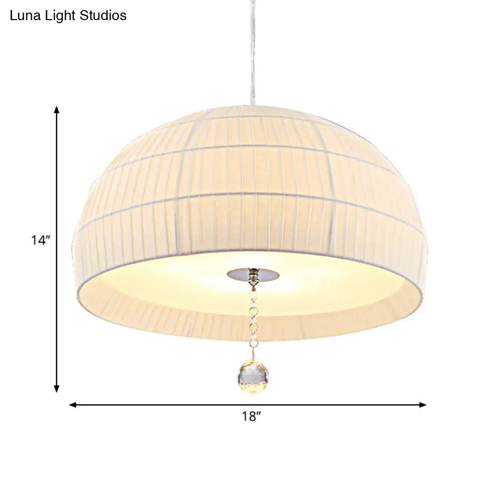 Lámpara colgante minimalista con difusor acrílico - Araña de 5 luces para dormitorio en color blanco