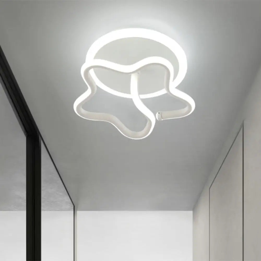 DecorBites™ DecorBites™ Minimalist Star Acrylic Ceiling Light in White/Gold/Coffee LED - Warm/White Hallway Flush Mount Lamp