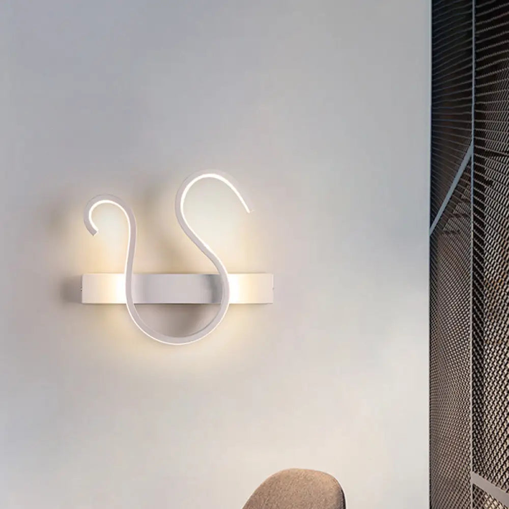 DecorBites™ DecorBites™ Minimalist Swirl LED Wall Light Fixture for Living Room in Warm/White