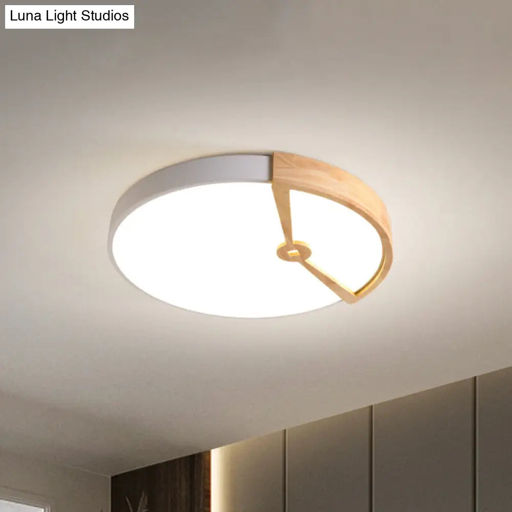 DecorBites™ DecorBites™ Modern 16"/19.5" Wide Round Metal Ceiling Light Fixture with LED, Flush Mount Lamp in White/Warm Light