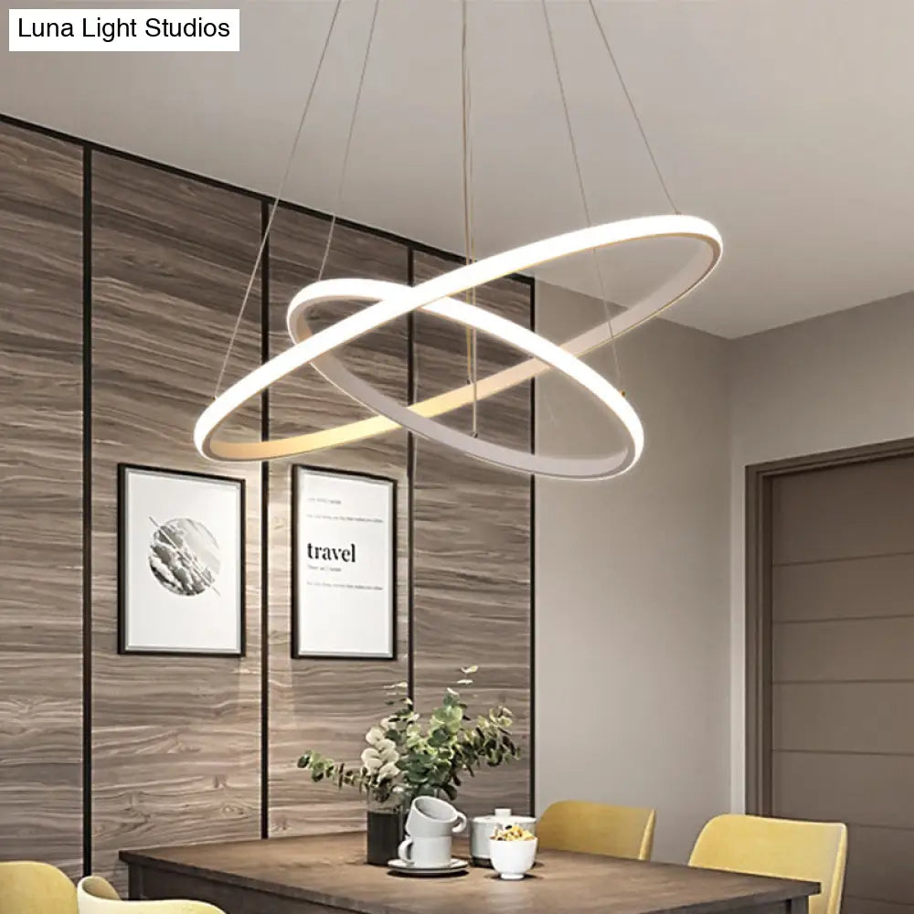 Kit de lámpara colgante esférica LED moderna de acrílico con luz cálida/blanca – Tamaños disponibles de 8" a 23,5" de ancho