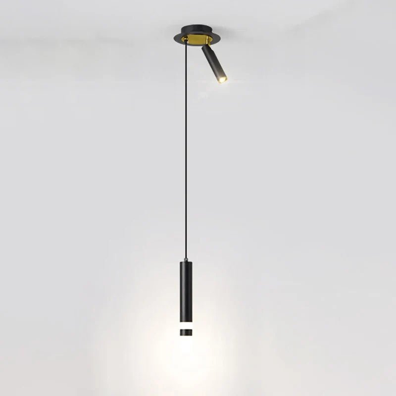 Modern Aluminum LED Pendant Light With Dual Spotlights - Decorbites