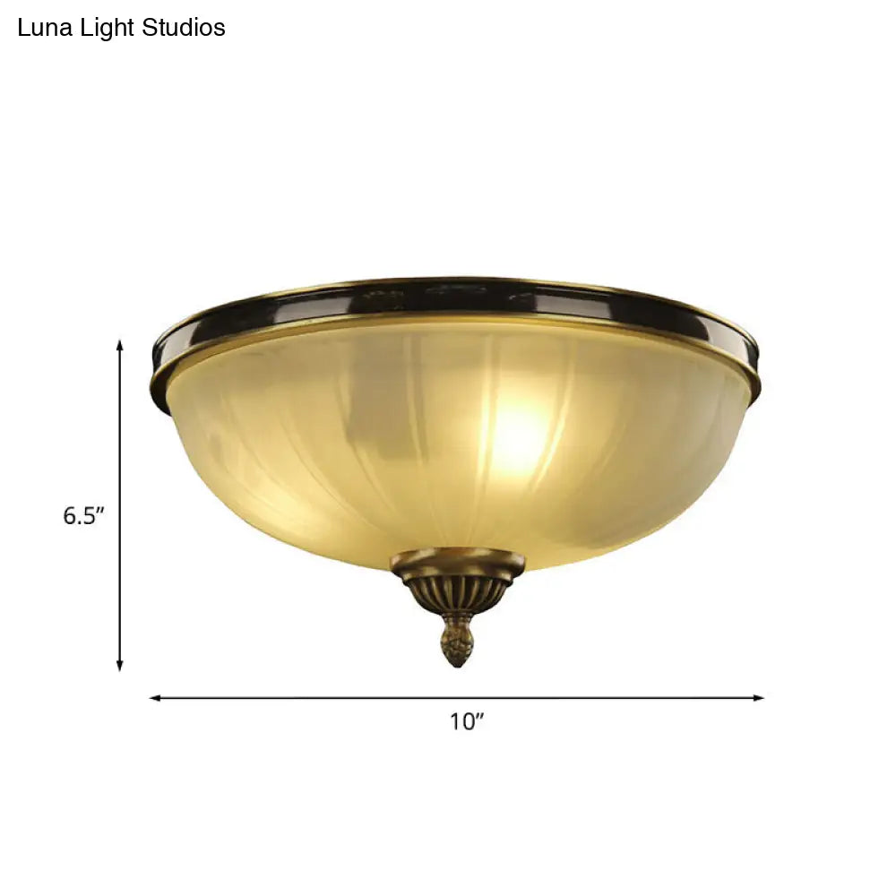 Lámpara de techo DecorBites™ moderna en negro y dorado con forma de cúpula y cristal prismático - 2 luces, montaje empotrado tradicional