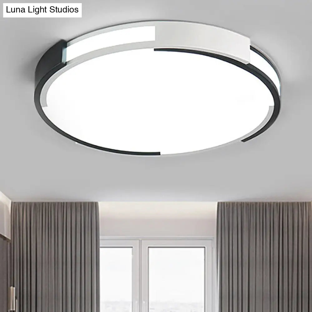 Lámpara de techo empotrada DecorBites™ moderna en blanco y negro, 45,7 cm/60 cm de ancho, LED metálico, difusor empotrado, luz blanca/cálida