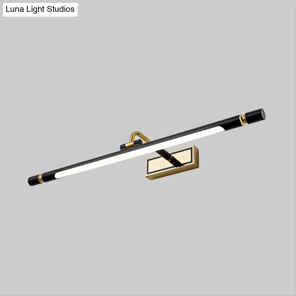 DecorBites™ DecorBites™ Modern Black Metal LED Vanity Sconce Light for Contemporary Bathroom