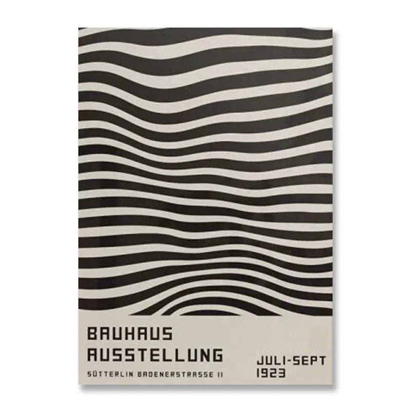 Modern Black & White Bauhaus Canvas Print - Posters