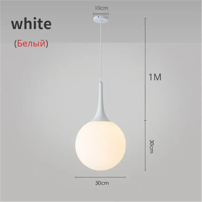Modern black and white glass ball led pendant lights with white frosted glass shade for stylish living room decorbites pendant lights