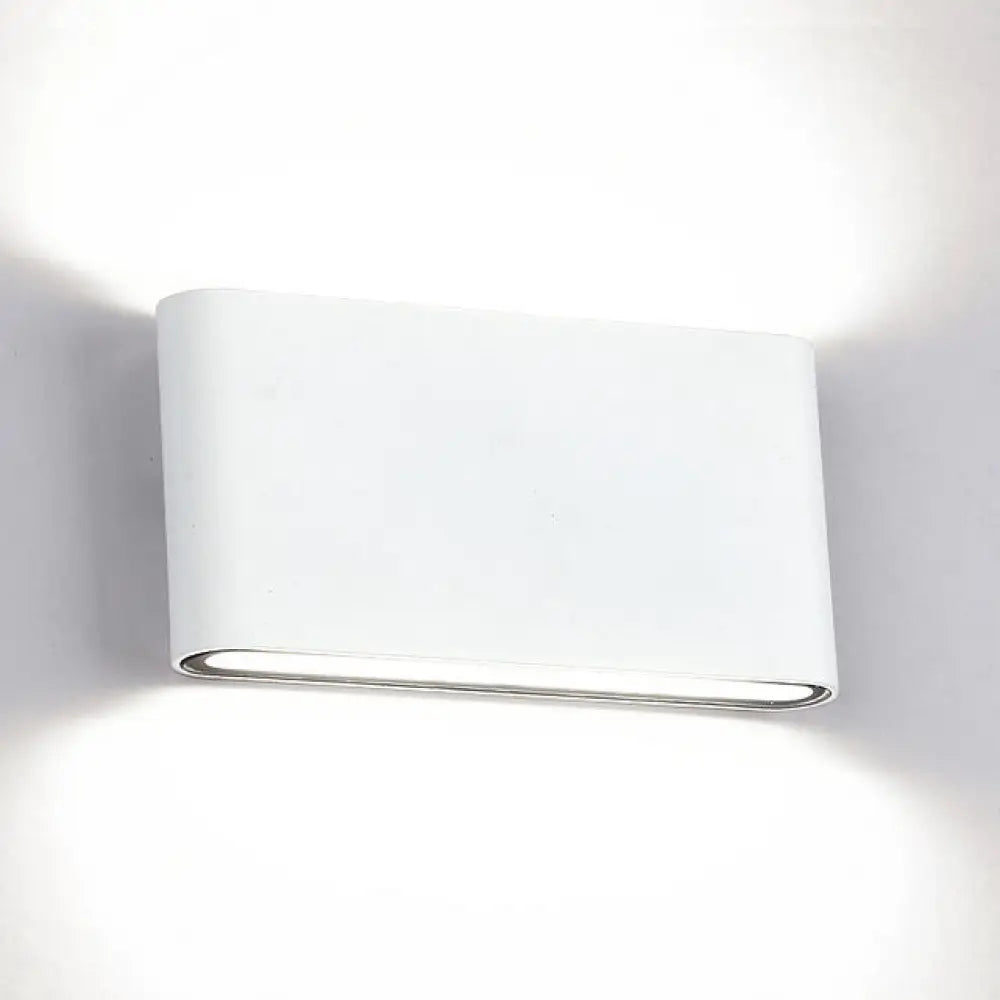 DecorBites™ DecorBites™ Modern Black/White Rectangular LED Wall Sconce for Hallway, Warm/White Light, Aluminum Construction, 4.5"/7" Width