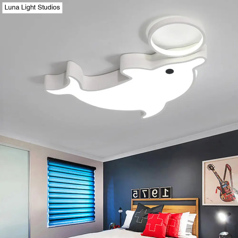 DecorBites™ DecorBites™ Modern Blue Flush Mount Ceiling Lamp for Baby Bedroom