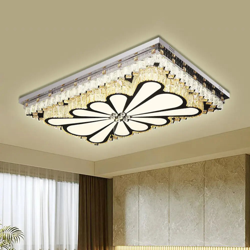 DecorBites™ DecorBites™ Modern Clear Crystal LED Flush Mount Ceiling Light for Living Room