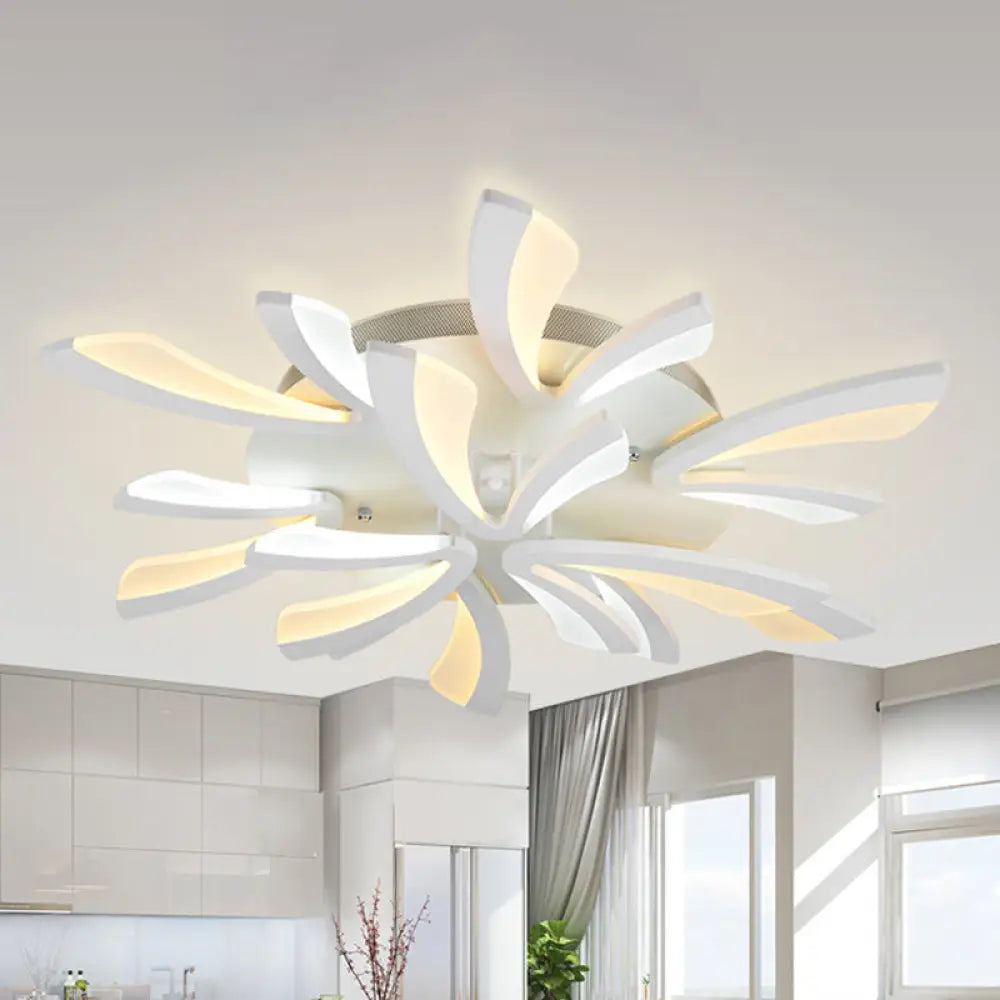 DecorBites™ DecorBites™ Modern Coral Semi Flush Mount Ceiling Light - 3/5/12-Head Acrylic Flushmount in Warm/White Light