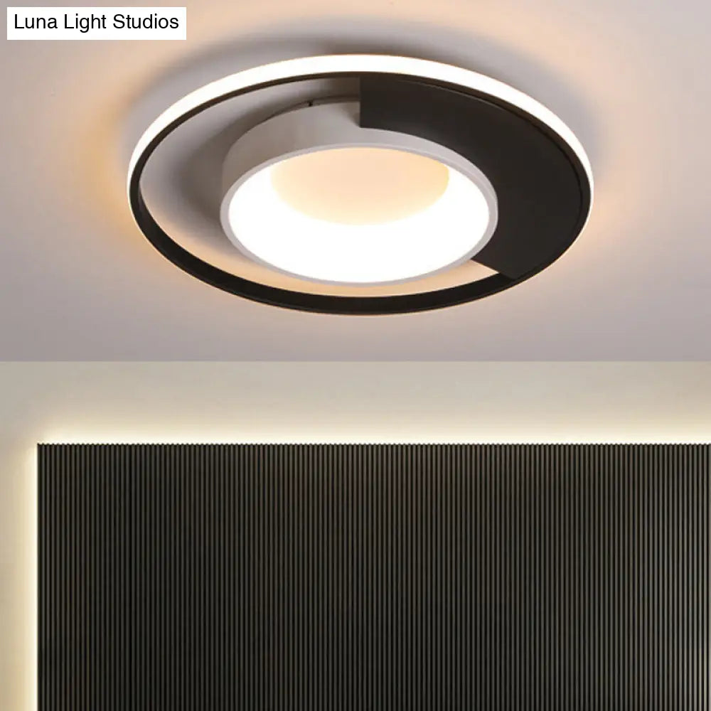 DecorBites™ DecorBites™ Modern LED Black and White Acrylic Ceiling Mounted Flush Mount Spotlight with Warm/White Light
