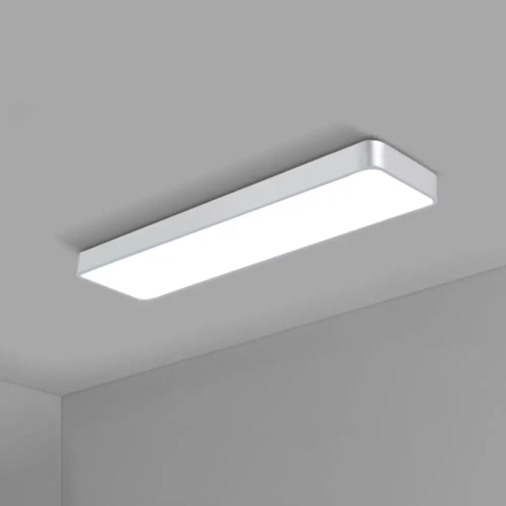 DecorBites™ DecorBites™ Modern LED Flush Light with Rectangular Acrylic Shade - Office Ceiling Mounted