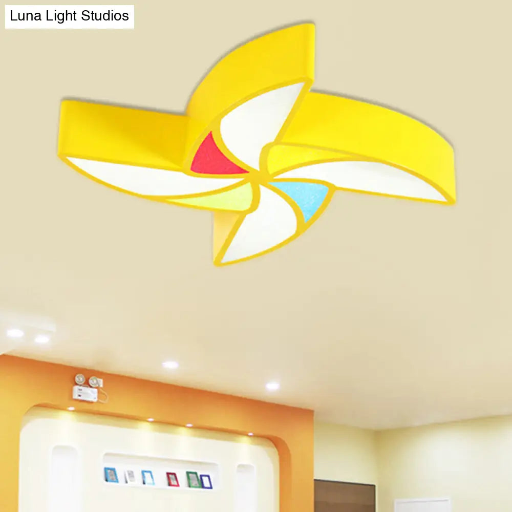 DecorBites™ DecorBites™ Modern LED Flush Mount Ceiling Light for Child's Bedroom - Toy Windmill Design