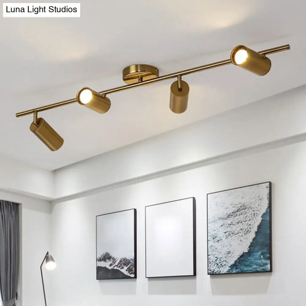 DecorBites™ DecorBites™ Modern LED Flush Mount Gold Plated Spotlight with Metal Shade