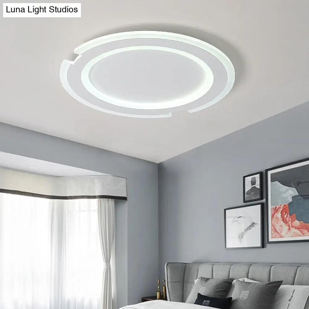DecorBites™ DecorBites™ Modern Metal and Acrylic Circular Flushmount Ceiling Lights - Warm/White Indoor 9"/12"/16" Fixtures