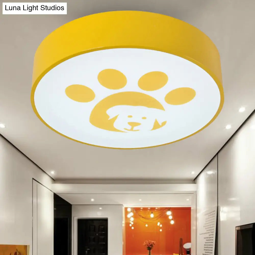 DecorBites™ DecorBites™ Modern Metal Ceiling Lamp for Kids Bedroom with Doggy Foot Design, Round Mount