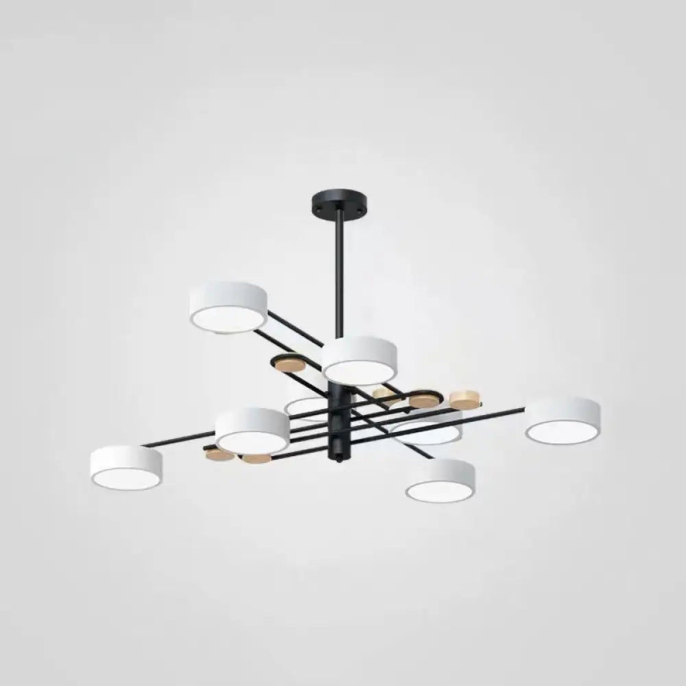 Modern Metallic Pendant Light with Layered Branching Chandelier Design for Living Room