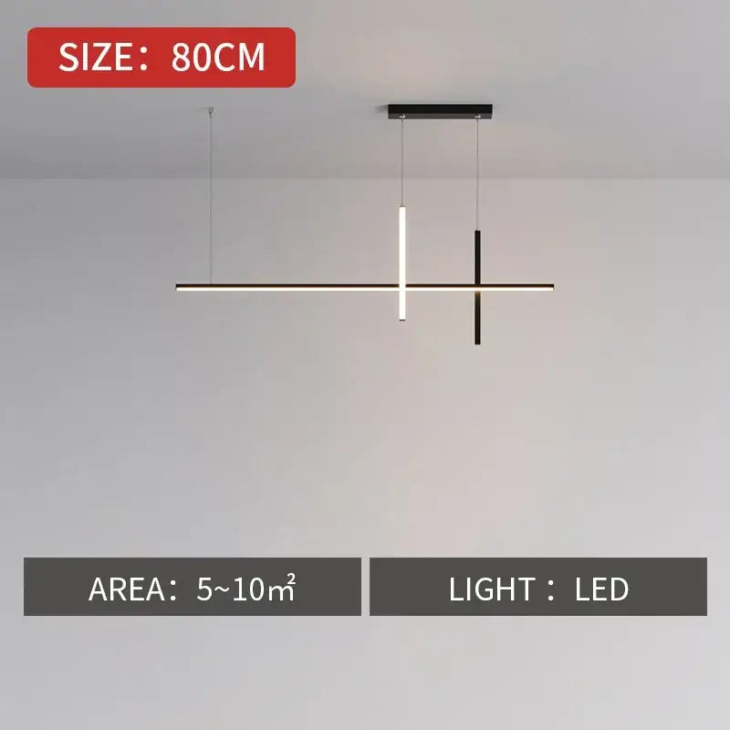 Modern minimalist black dimmable led pendant light with sleek white linear bars for kitchen decorbites dimmable led lighting