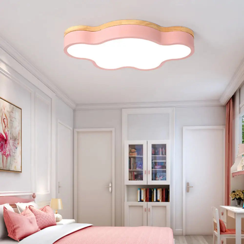 DecorBites™ DecorBites™ Modern Nordic Acrylic Cloud Ceiling Light with LED Flush Mount and Metal Shade
