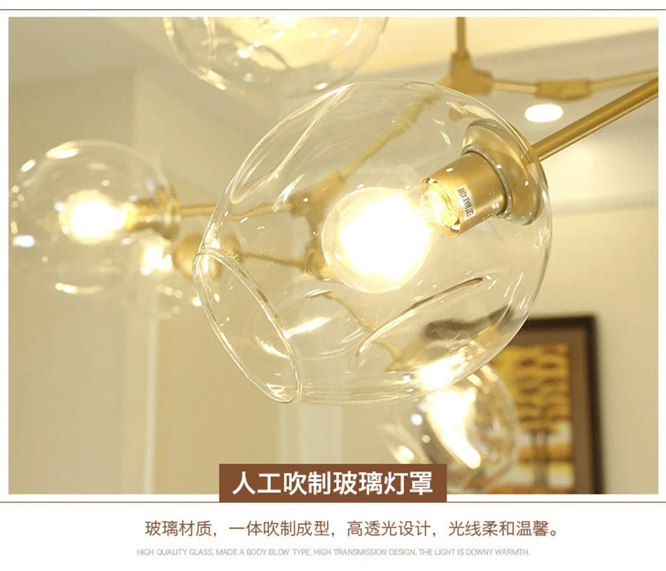 Modern Nordic Glass Chandeliers with LED - Chandelier
