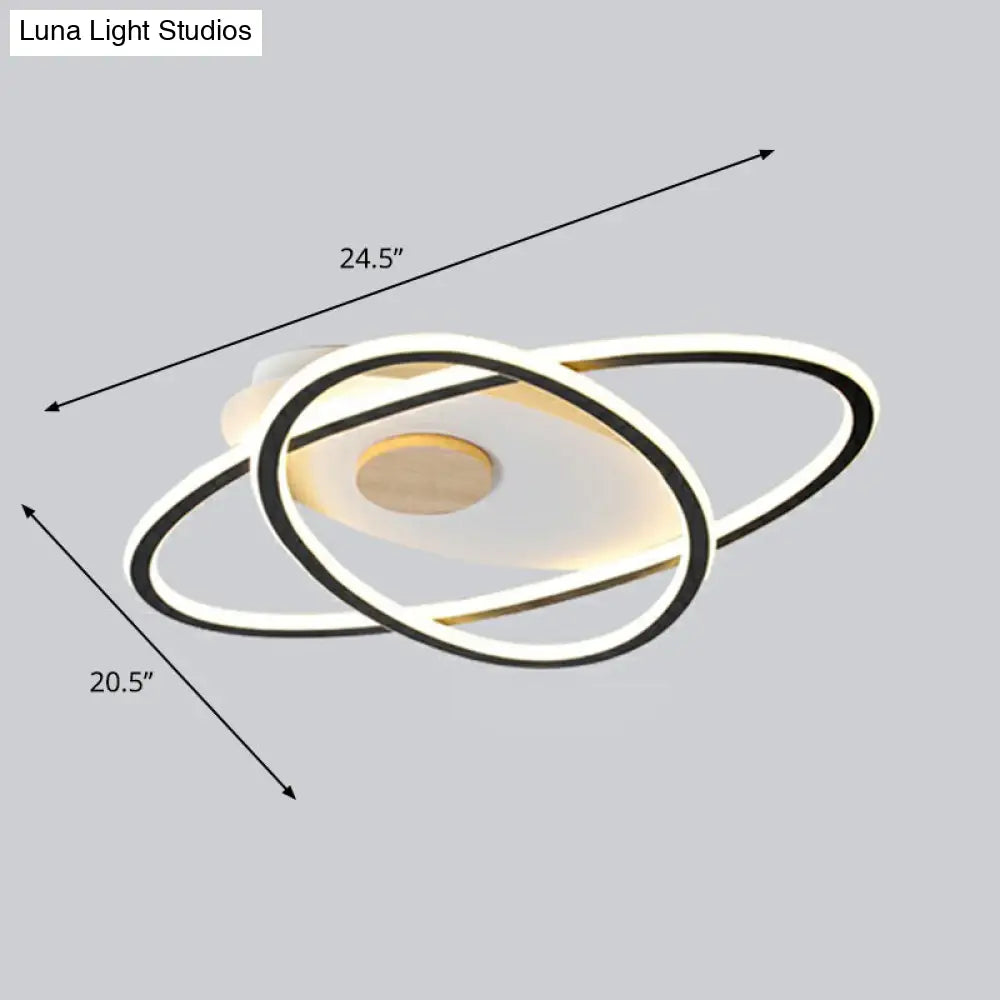 DecorBites™ DecorBites™ Modern Oval Flush Mount LED Ceiling Light Fixture for Bedroom